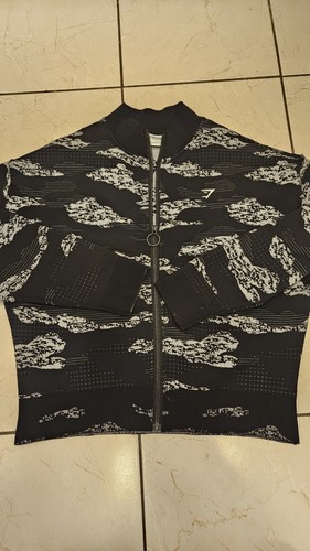 Gymshark Adapt Camo seamless Track Jacket Green Oversized, Size Medium. - Picture 1 of 8
