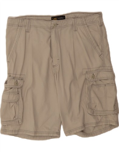 LEE Mens Kansas Cargo Shorts W38 XL Beige Cotton CE37