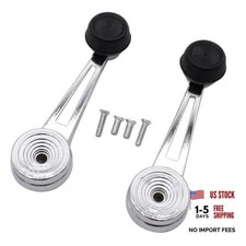 1 Pair New Chrome Inside Interior Window Crank Handle 1 Pair New Chrome Inside Interior Window Crank Handle