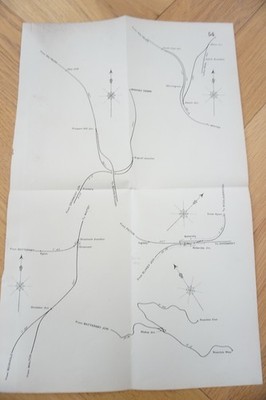 1915 North Eastern Railway Distance Diagram Plan Map Whitby Town Ref 54