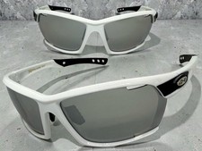 Sports Fishing Cycling Running Baseball Wrap Around SUNGLASSES Large White Frame