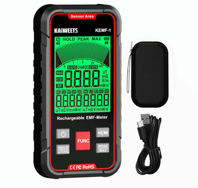 3-in-1 EMF Detector for EF, RF, MF & WiFi with Alarm
