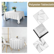 Polyester White Table Cloth