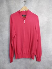 glenmuir jumper medium pink 100% cotton  short zip. long sleeves. good condition