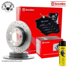 BREMBO Bremsensatz Sport Beläge + Bremsenreiniger hinten für TOYOTA