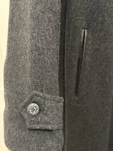 Hickey Freeman Charcoal Gray Wool Overcoat Size 42 image 5