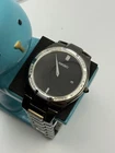 Seiko 7N39-0BR0 Rare Vintage men’s Watch Diamond Accents Gun Metal Black 37MM