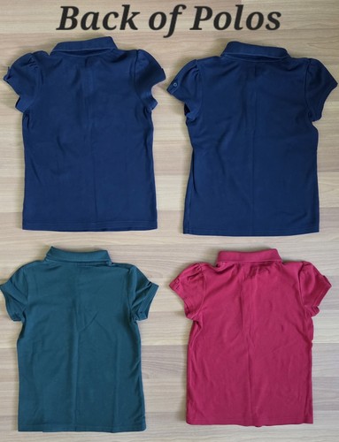 9-Piece, Size 7/8 Girls, School Uniform Polo Shirts, Jumpers, & Sweater Top - Picture 10 of 10