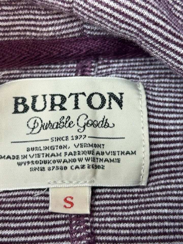 Sudadera Pullover Burton Para Mujer Pequeña Púrpura Cuello Embudo Bolsillo Canguro Foto 3 de 4