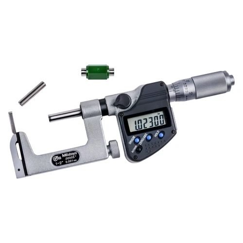 Mitutoyo® 317 Series™ 1 to 2" SAE and Metric Digital Interchangeable Anvil Type