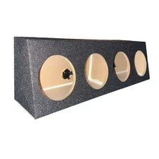 Sound Bar 6x5 Quad Sealed Wedge Speaker 6.5” Enclosure Box- Gray 29” Length