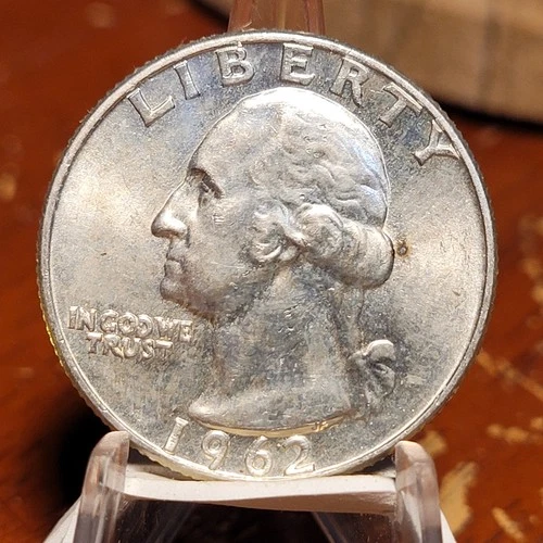 1962 D Washington Quarter BU Uncirculated Mint State 90% Silver 25c US Coin