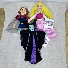 Sleeping Beauty Prince Phillip Maleficent Aurora Disney Store Bean Bag Set of 3