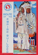 1941 Great Northern Railroad Recipes & Railway Menu Blackfoot Indians Montana RR
