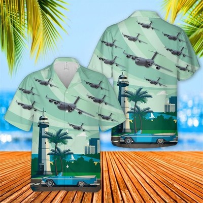 Mississippi Air National Guard 172nd Wing C 17 Globemaster III Hawaiian Shirt