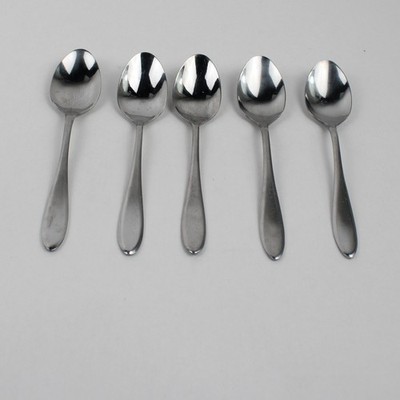 5er Set Hampton Silversmiths Conifer Muster 18/0 Edelstahl Teelöffel 6,5'' HTF