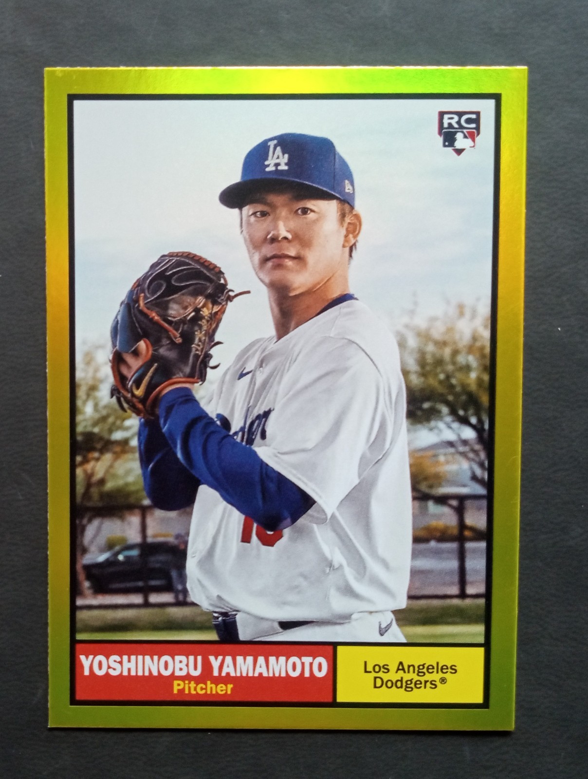 2024 Topps Archives Yoshinobu Yamamoto RC Yellow Foil Parallel Mint #61 Rookie