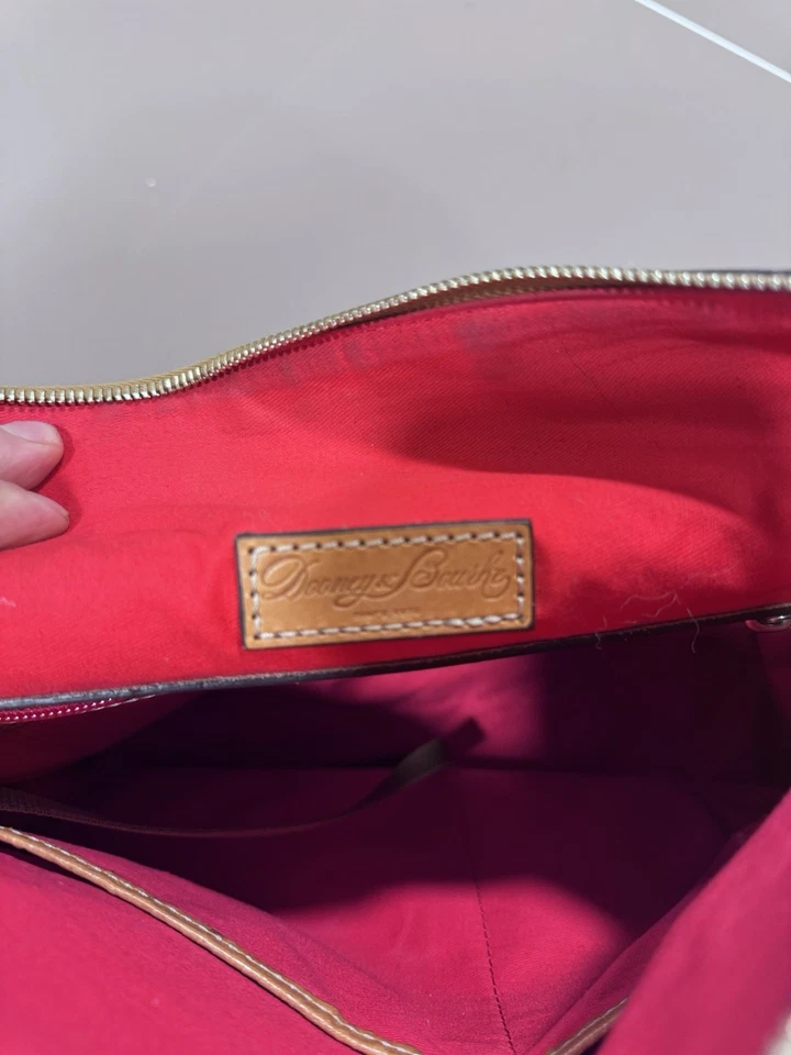 Bolso de cuero blanco florentino Dooney Bourke. Correa de hombro no disponible Foto 3 de 4