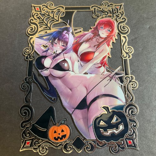 Goddess Story Gold METAL Card - Serial Number #/100! Anime Rias Akeno DXD - Picture 4 of 6