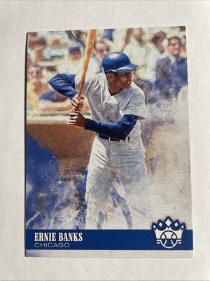 2018 Panini Diamond Kings - Ernie Banks #25 Batting Helmet and Solid Grey...