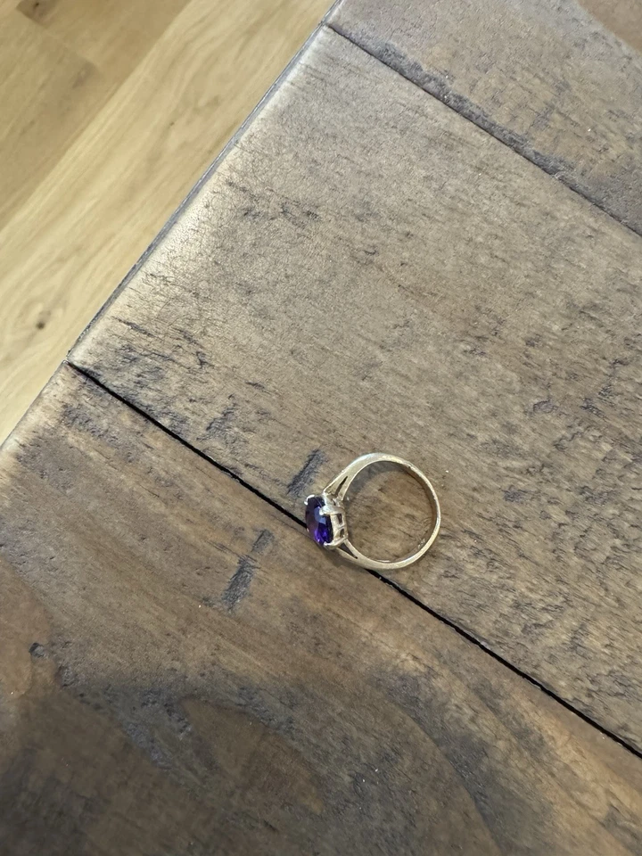 Anillo Amatista Oro 14K Talla 5 Foto 3 de 4