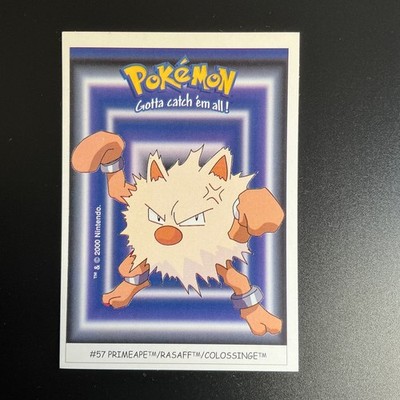 #57 Rasaff 57 Dunkin Boomer Sticker Pokemon Karte Jahr 2000  Vintage