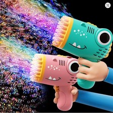 40 Hole Dinosaur Bubble Handheld Bubble Machine, Electric Bubble Gun Outdoor Wed