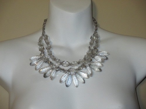 Ann Taylor Loft Two Tier Teardrop Necklace NWT $44.50 - Picture 3 of 9