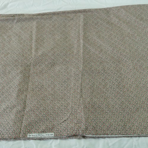 1.66Y Vintage 90s Deb Strain Moda Quilt Cotton Fabric Pink Check Micro Floral - Picture 3 of 4