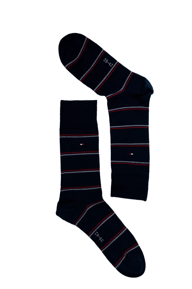 Man Knee high socks TOMMY HILFIGER th men sock 3p giftbox grid stripe 701224445