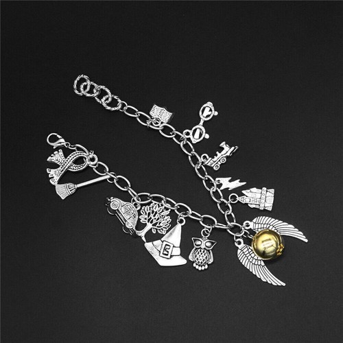 Harry Potter Bettelarmband 12 Anhängern Silberfarben Armband Geschenk Unisex ◈ - Bild 6 von 13