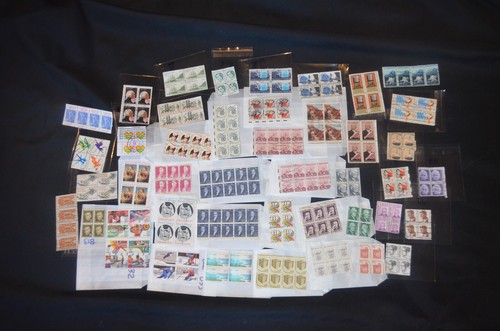 US Stamps Lot of Blocks and Multiples 44 total