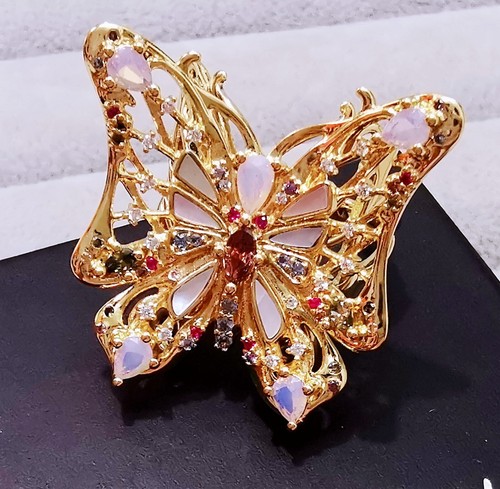 Thomas Sabo TR2334-996-7 Gold Butterfly Ring Size 56