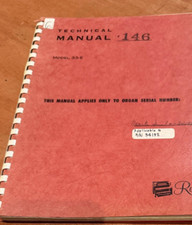 ORIGINAL 33-E Rodgers Organ Technical Manual for model 33-E