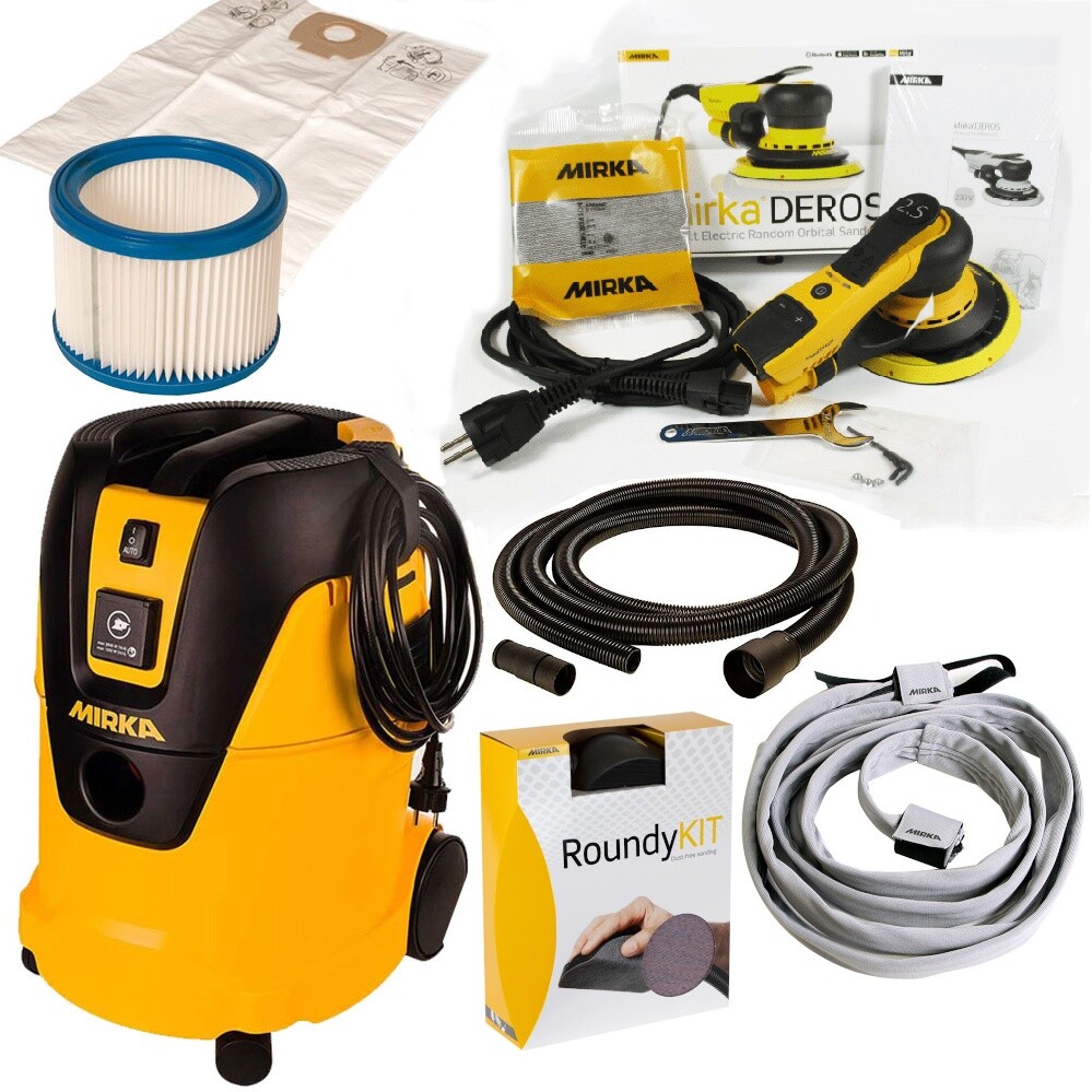 Mirka Deros II | Stofzuiger 1025 | Deros II avec aspirateur