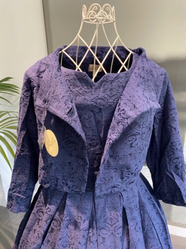 Abito vintage Lindy Bop Marianne blu navy - Foto 3 di 18
