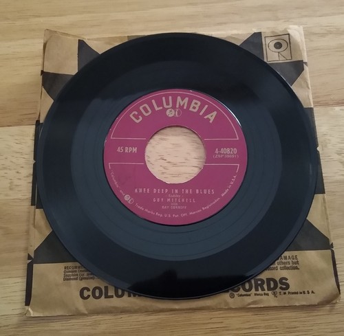 Guy Mitchell with Ray Coniff Knee Deep in the Blues Columbia Records 45 RPM Rec - Picture 2 of 3