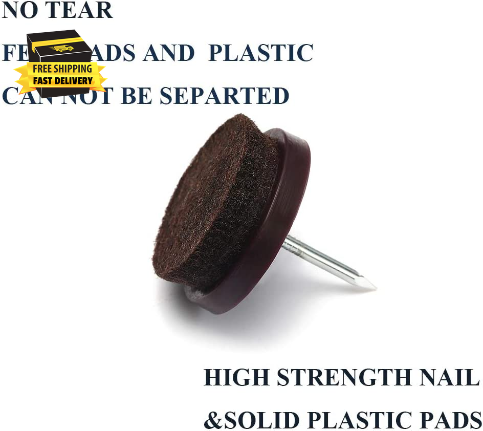 Furniture Felt Pads NailOn Heavy Duty Felt Pad Chair Sliders round Chair Leg Fl eBay