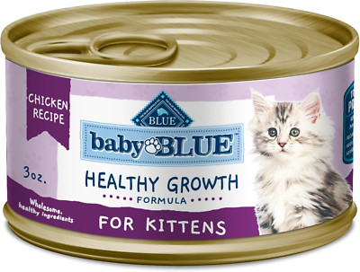 Baby BLUE Natural Kitten Wet Cat Food, Healthy Growth Formula with DHA, Chicken 