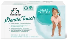 Amazon Brand - Mama Bear Gentle Touch Diapers, Hypoallergenic, Size 6, 108ct
