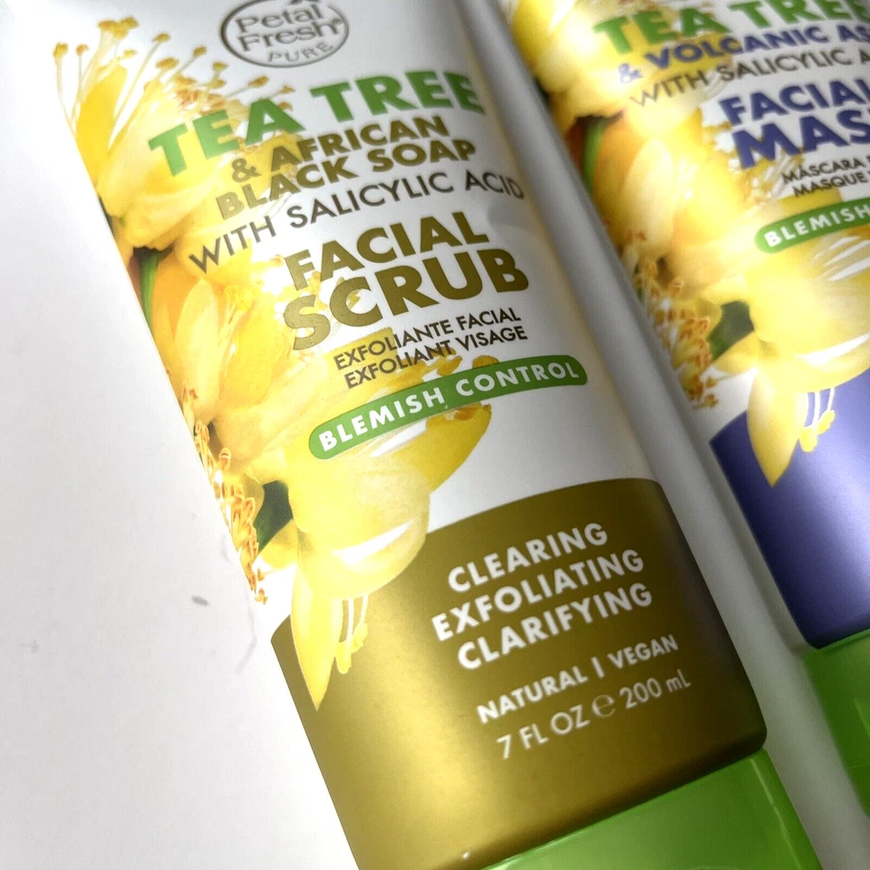 Bundle 2PC New Petal Fresh Tea Tree Salicylic Acid Facial Mask + Scrub 200ml - Image 3 of 4