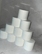 2oz White Double Wall Jars with Lids 10 Pack BPA Free Safe for Cosmetics