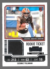 2023 Contenders Cedric Tillman Variation RC Rookie Ticket Jersey #TS3V Browns