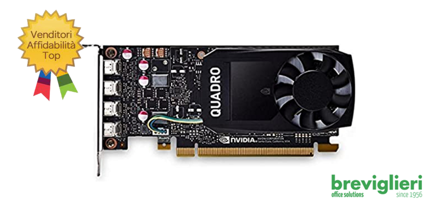 HP Scheda grafica NVIDIA Quadro P1000 da 4 GB (NVIDIA Quadro P1000 4GB Graphi)