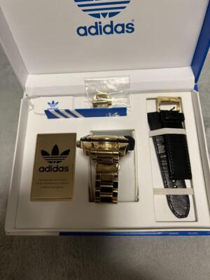 adidas Superstar ADH1969 watch gold analog 48mm men stainless