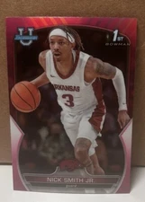 NICK SMITH JR 2023 BOWMAN U CHROME 1ST BOWMAN PINK REFRACTOR