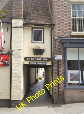 Foto 6x4 The George Shut Much Wenlock Der Blick auf die Gasse von der High c2015