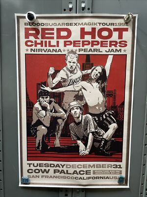 額付き 1995年 ナヴァロ期 90s レッドホットチリペッパーズ ポスター s-l400.jpg