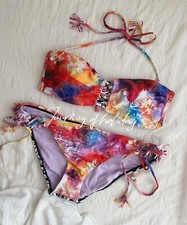 Women Swimming Suits Two Piece Bikini Set for Women Colorful Size L