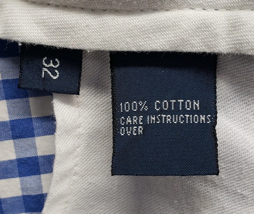 Bermuda polo masculina vintage Ralph Lauren 32 xadrez Gingham azul chino golfe algodão preppy - Imagem 4 de 4